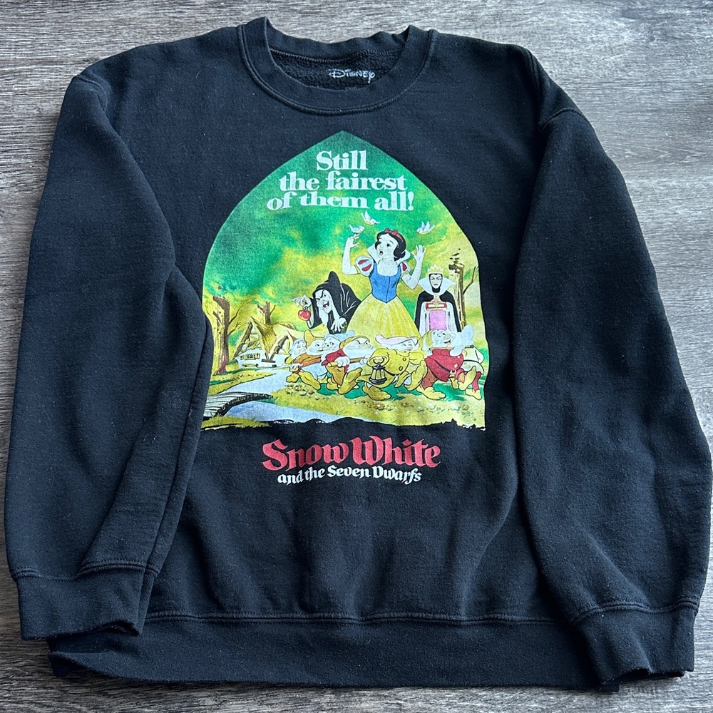 Disney Black Snow White Crewneck Sweater